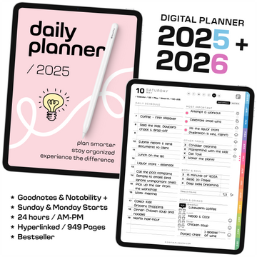 2025 Digital Daily Planner – GoodNotes & Notability + Free 2026