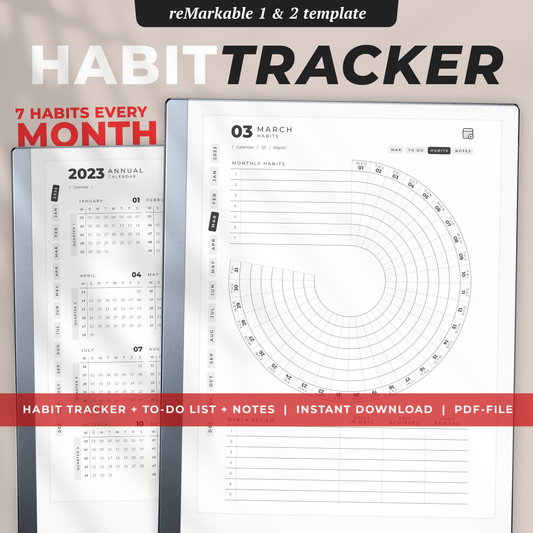 2025 Weekly Planner for reMarkable Tablets