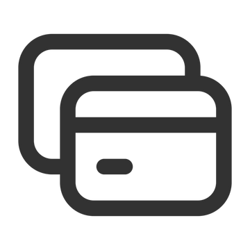 Credit card icon - Secure payments for digital planners using PayPal and Stripe