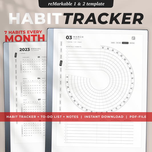 2024 + 2025 Weekly Planner for reMarkable Tablets