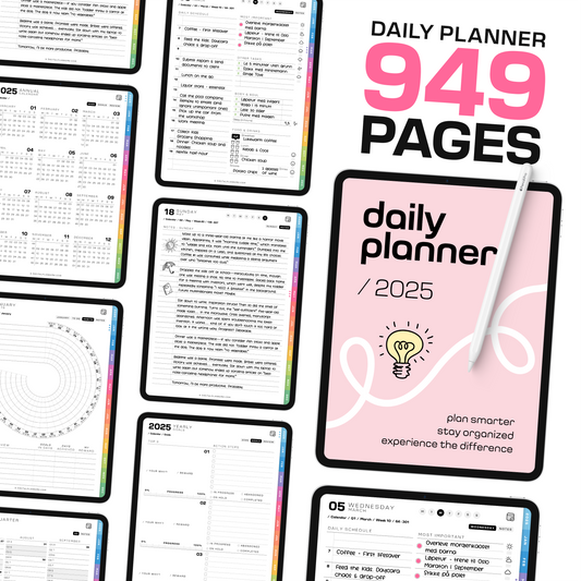 2025 Digital Daily Planner – GoodNotes & Notability + Free 2026