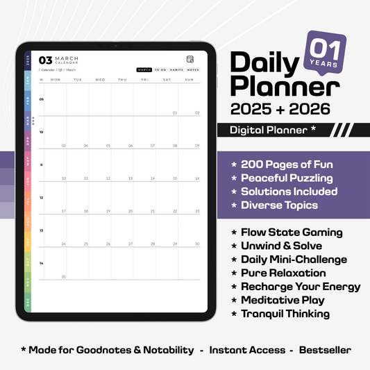 Daily Planner for Goodnotes / Notability 2025